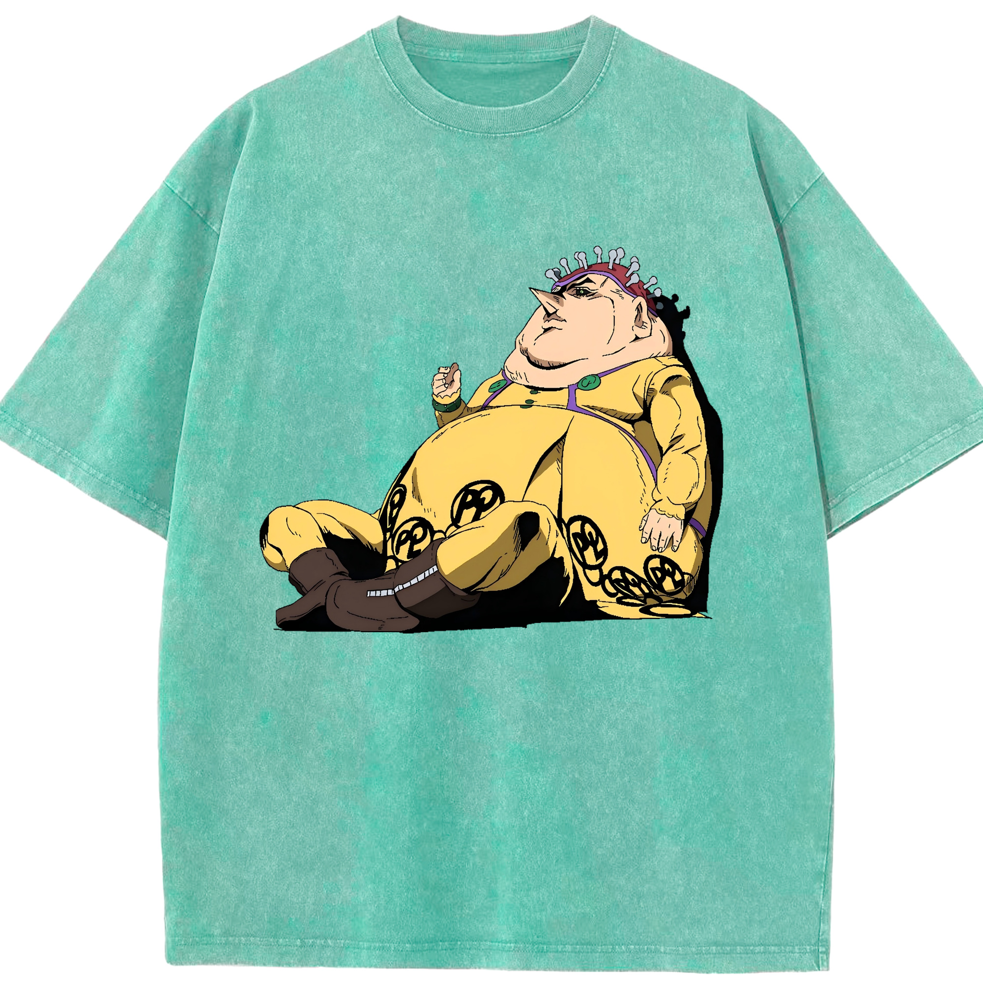 （画像用） ジョジョの奇妙な冒険 ポルポ JoJo's Bizarre Adventure Polpo 綿100% ヴィンテージ風 半袖Tシャツ（フロントプリント）
